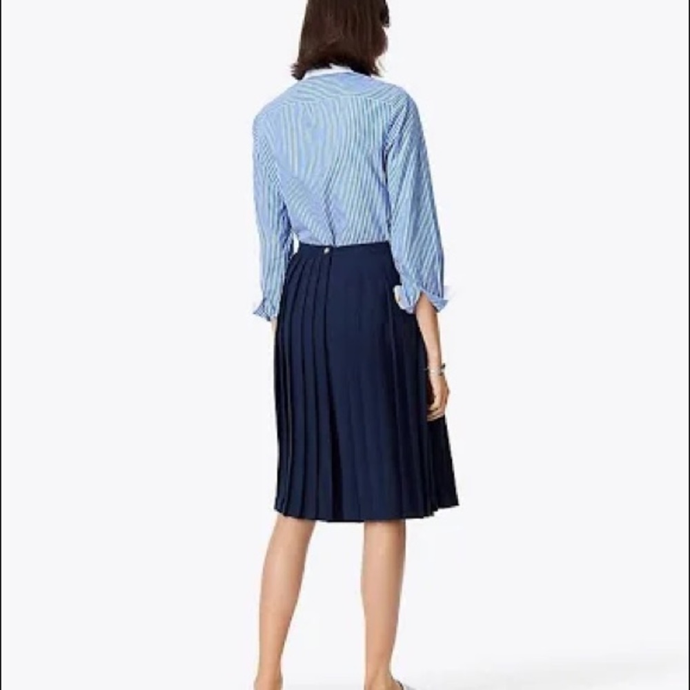New Tory Burch Faye Culottes Skirt Womens Navy Size 8